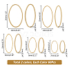 60Pcs 10 Styles Brass Linking Rings KK-HS0001-48-2