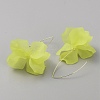 Acrylic Flower Dangle Earrings EJEW-WH0009-30B-2