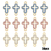 30Pcs 3 Colors Alloy Rhinestone Connector Charms FIND-YW0011-18B-1