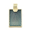 Real 18K Gold Plated Rack Plating Brass Enamel Pendants KK-M293-43G-01-1