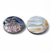 Natural Abalone Shell/Paua Shell Pendants SSHEL-N034-86-3