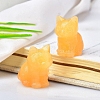 Natural Calcite Carved Healing Cat Figurines PW-WG98432-02-1