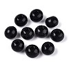 Spray Painted Round Natural Schima Wood Beads WOOD-A018-8mm-03-1