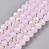 Electroplate Glass Beads Strands EGLA-A044-J4mm-L02-5