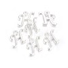 Silver Color Plated Alloy Letter Pendants X-PALLOY-J718-01S-H-2