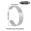 GOMAKERER 10Pcs 304 Stainless Steel Open Cuff Bangles BJEW-GO0001-02B-2