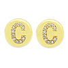 Brass Micro Pave Clear Cubic Zirconia Beads KK-T030-LA843-CX3-1