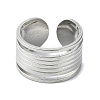 304 Stainless Steel Open Cuff Rings RJEW-M019-27P-2