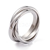 Unisex 304 Stainless Steel Finger Rings RJEW-K233-06D-P-3