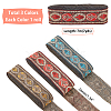   3 Rolls 3 Colors Ethnic Style Embroidery Polyester Ribbons OCOR-PH0001-22-5