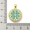 Rack Plating Brass Micro Pave Cubic Zirconia Pendants KK-B091-22G-03-3