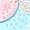 40Pcs 20 Styles 316L Surgical Stainless Steel & 316 Surgical Stainless Steel Hoop Nose Rings & Labrets AJEW-CJ0001-73-5