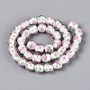 Handmade Foil Glass Beads Strands FOIL-N033-04F-2