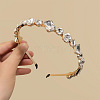 Glass Rhinestone Hair Bands OHAR-PW0007-39E-1