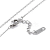 Ion Plating(IP) 304 Stainless Steel Cable Chain Necklaces NJEW-G081-07P-3