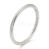 Non-Tarnish 304 Stainless Steel Textured Bangles BJEW-G686-01P-1