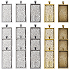 20Pcs 5 Colors Alloy Pendant Cabochon Settings FIND-SP0002-74-1