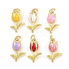 Brass with Enamel Pendants KK-CBADB87-02G-1