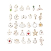 30Pcs 30 Style Light Gold Alloy Enamel Pendants ENAM-YW0001-80-1