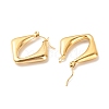 Ion Plating(IP) 304 Stainless Steel Chunky Rhombus Hoop Earrings for Women EJEW-K242-06G-2