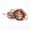 Natural Mixed Stone Stretch Bracelets BJEW-JB03600-4