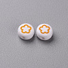 White Opaque Acrylic Beads MACR-N008-41F-3