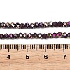 Electroplate Glass Beads Stradns EGLA-H114-02B-04-3