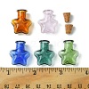 10Pcs 5 Colors Mini High Borosilicate Glass Bottle Bead Containers GLAA-FS0001-70-4