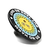 Flat Round Enamel Pin JEWB-B006-02B-3