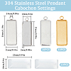 DIY Rectangle Pendant Making Kits DIY-SC0033-97-2