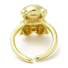 Bear Cubic Zirconia Open Cuff Rings RJEW-K247-02G-2
