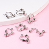 Brass Screw On Clip-on Earring Dangling Charms Pendants Setting Findings KK-M019-01P-5