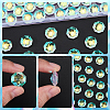80Pcs Transparent Faceted Glass Connector Charms GLAA-SP0001-88D-02-5
