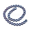 Frosted Electroplated Non-magnetic Synthetic Hematite Bead Strands G-E304-01A-2