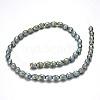 Electroplated Non-magnetic Synthetic Hematite Oval Beads Strands X-G-F230-18B-2