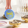 Brass Wax Seal Stamp with Handle AJEW-WH0184-1068-6