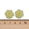 Baking Paint and Golden Metal Enlaced Glass Beads DGLA-T004-09C-3