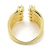 Brass Micro Pave Cubic Zirconia Cuff Rings for Women RJEW-P129-04G-4