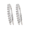 Brass Micro Pave Cubic Zirconia Earring Hooks KK-U008-15P-1