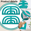 Transparent Acrylic Arch Templates DIY-WH0656-45-4