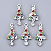 Alloy Colorful Rhinestone Pendants PALLOY-Q441-029-RS-1