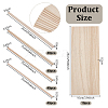 160Pcs 4 Styles Square Wood Craft Sticks WOOD-OC0004-53-2