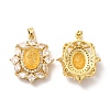 Rack Plating Brass & Crushed Ice Cut Cubic Zirconia Pendants KK-H438-06G-A-3