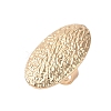 Textured Oval Alloy Adjustable Rings for Women RJEW-A045-01KCG-2