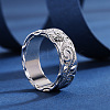 Sculptured Vine Pattern Brass Finger Rings for Women FS-WGD177A-04-4