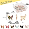 24Pcs 6 Colors Alloy Glass Connector Charms FIND-FS0003-51-4