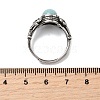 Natural Amazonite Finger Rings RJEW-A084-05AS-08-5