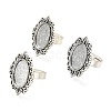 Vintage Adjustable Iron Finger Ring Components Alloy Cabochon Bezel Settings X-PALLOY-Q300-09AS-NR-5