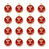 Golden Plated Alloy Enamel Charms X-ENAM-S118-03Y-2