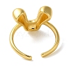 Initials Brass Open Cuff Ring for Women RJEW-N046-02V-G-3